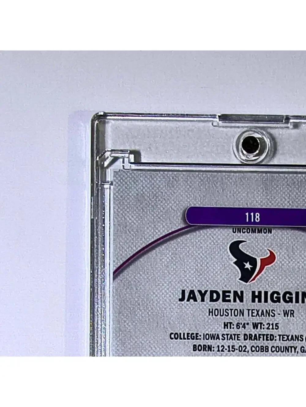 Jayden Higgins Rookie 2025 Topps Finest NFL #26 Card Houston Texans 065/200